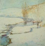John Henry Twachtman Winter Landscape oil painting on canvas